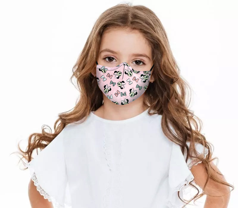 OxiClear 3-Layers Kids Cotton Face Mask with NanoFilter Adjustable Ear Loops & Nose Pin (Pack Of 3) (Avengers Paw