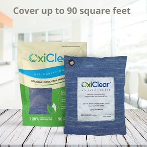 OxiClear Air Purifying Bag with Coconut Activated Charcoal Odor Eliminator Absorber for Office Room Cars Closets (250g)