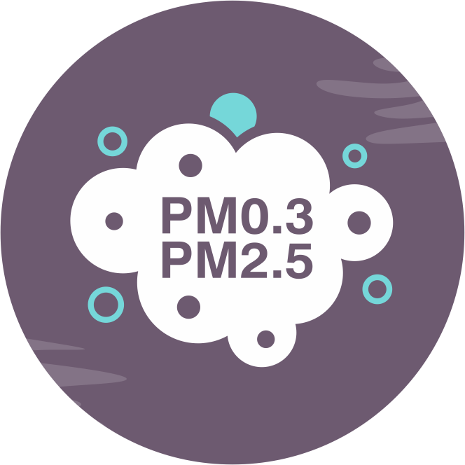 Illustration of particulate matter sizes