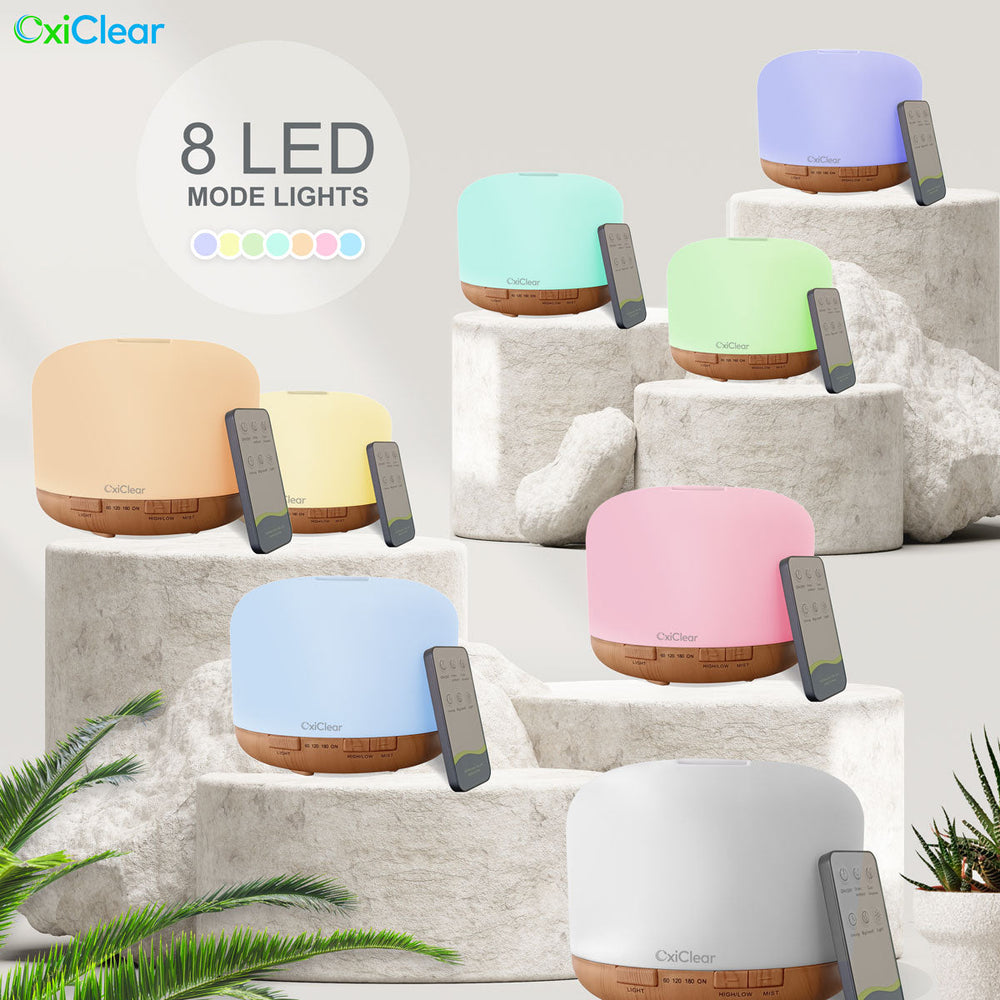 OxiClear Essential Oil Diffuser 500ml Diffuser with Remote Control Essential Oil Diffusers for Large Room Home Office