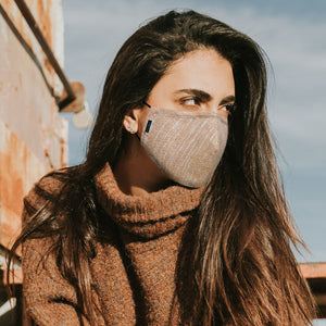 OxiClear Handloom Linen Cloth Face Mask 3 Layer Washable (Pack of 7)