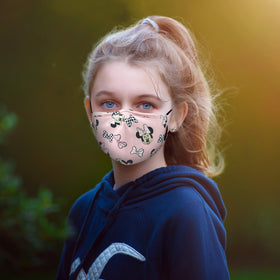 OxiClear Kids N99 Anti Pollution Face Mask with Carbon Filters Headband Reusable D.R.D.O Certified (Mini Mouse)