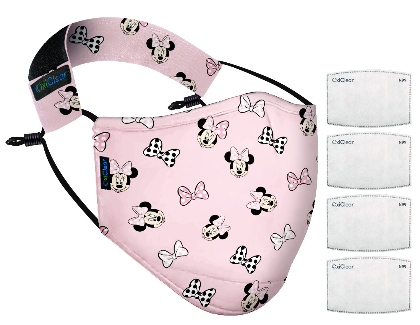 OxiClear Kids N99 Anti-Pollution Mask Pink Design