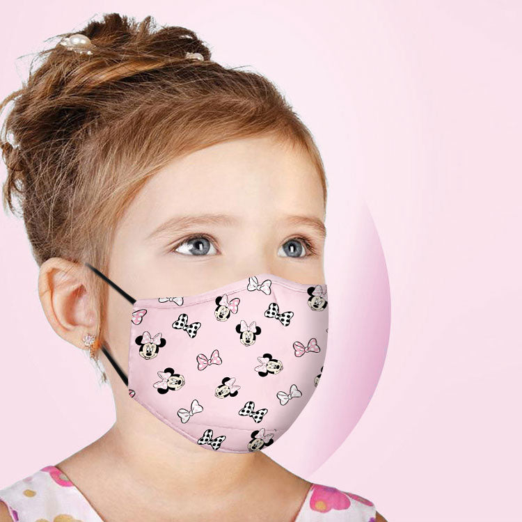 OxiClear Kids N99 Anti Pollution Face Mask with Carbon Filters Headband Reusable D.R.D.O Certified (Mini Mouse)