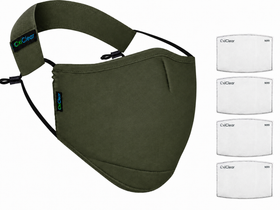 OxiClear N99 Anti-Pollution Mask No Valve Army Green
