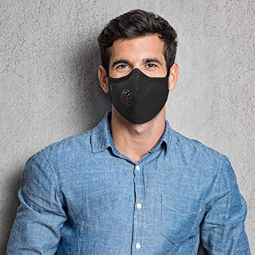 OxiClear N99 Face Mask (Black) (with Valve) - Pack of 1 - N99 Face Mask