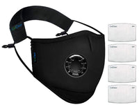 OxiClear N99 Anti-Pollution Mask with Valve Black