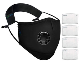 OxiClear N99 Anti-Pollution Mask with Valve Black