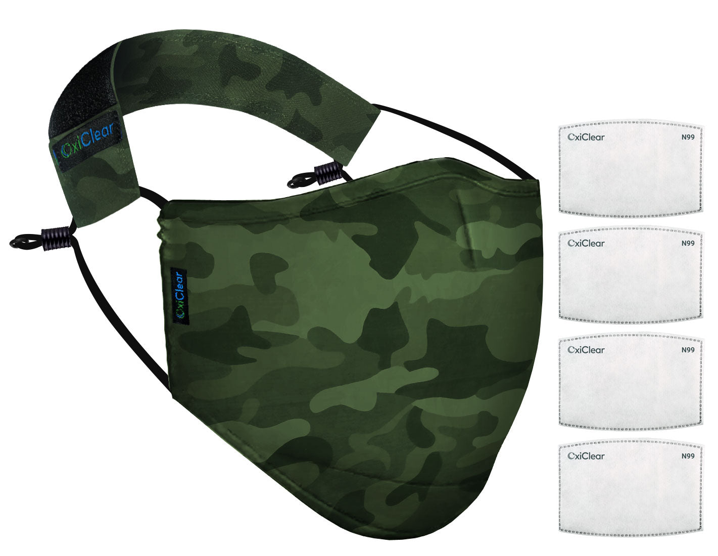 OxiClear N99 anti-pollution mask without valve in Combat