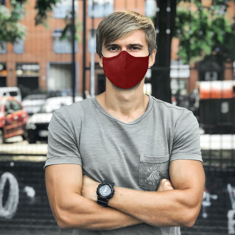 OxiClear N99 Face Mask(Maroon) (Non-Valved)