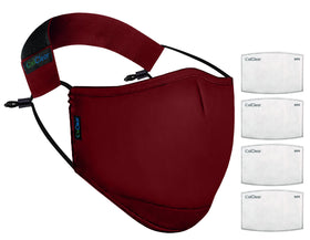 OxiClear N99 anti-pollution mask without valve in Maroon