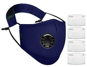 OxiClear N99 Anti-Pollution Mask with Valve Royal Blue