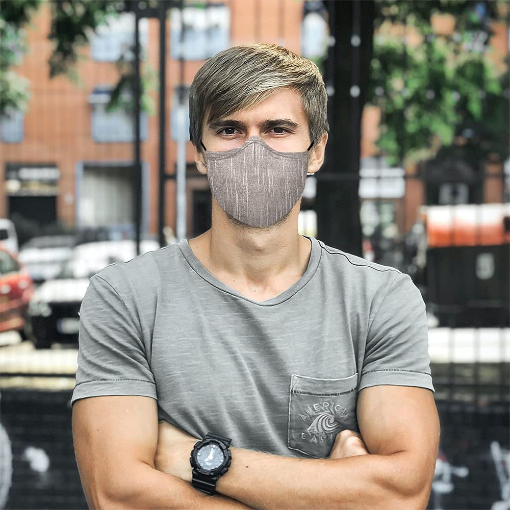 
            
                Load image into Gallery viewer, OxiClear N99 Handloom Linen Face Mask with Carbon Filters Headband Reusable DRDO Certified (Stone) - Pack of 1 - N99
            
        