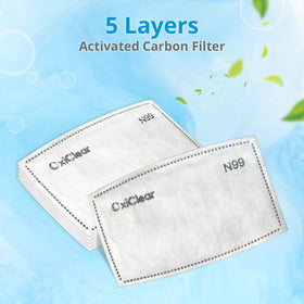 OxiClear Refill Filters N99 PM 2.5 Activated Carbon Filter (Pack of 20)