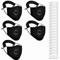OxiClear N99 Anti-Pollution Mask with Valve – Black (Pack of 5)